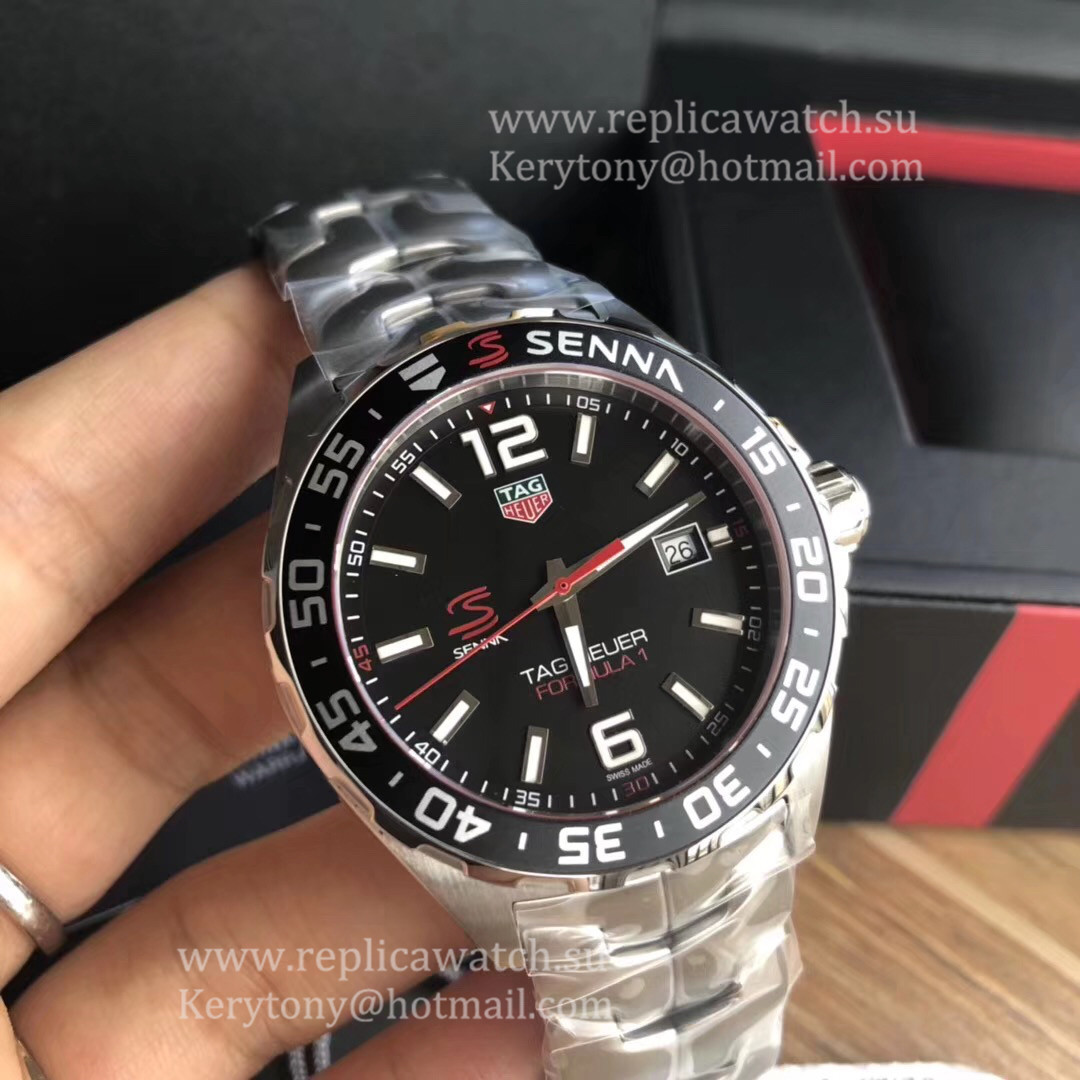 Copy Tag Heuer Formula 1 WAZ1111.BA0875 Noob Factory SS White Dial Ronda Quartz