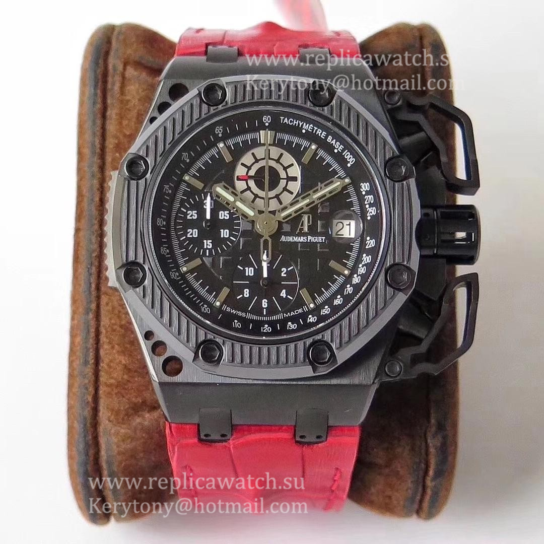 Best Price Audemars P1g*et Royal Oak Offshore Survivor 26165IO.OO.A002CA.01 Noob Factory V5 Titanium Black Dial 7750