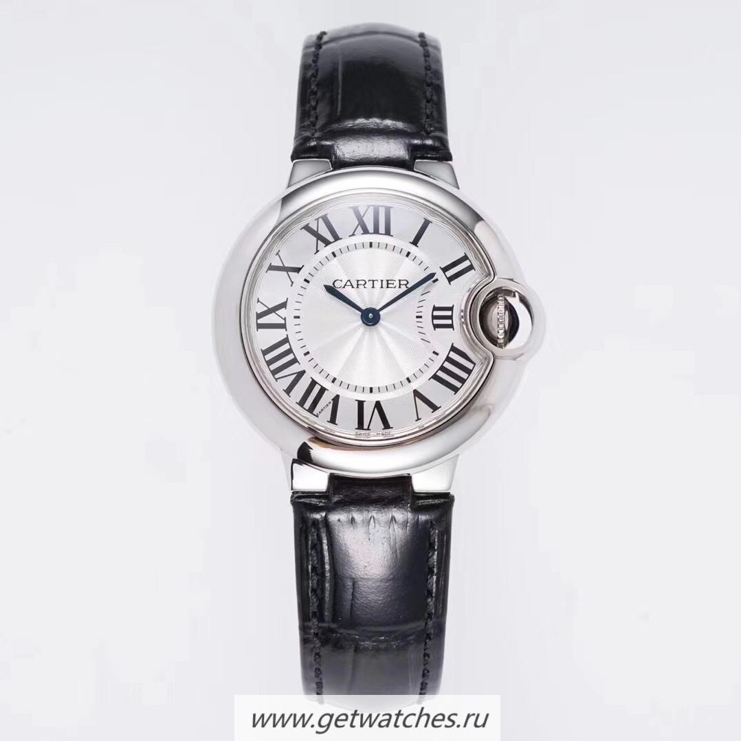 Replica Ca*t1er Ballon Bleu 33mm W6920086 AF V2 SS Silver Dial Ronda Quartz