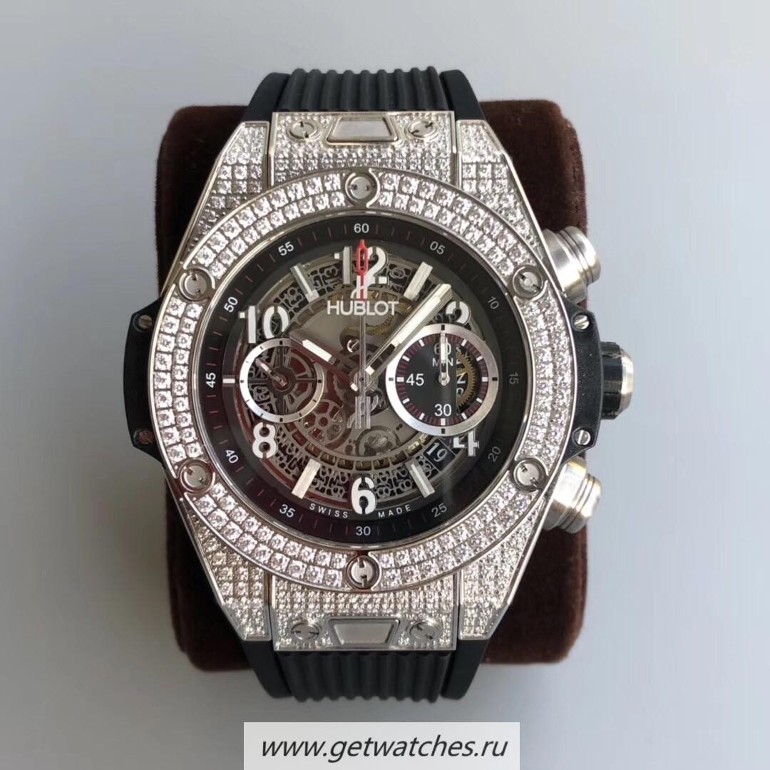Copy Hublot Big Bang Unico 45mm OXF SS & D1am0nd Black Dial HUB1242