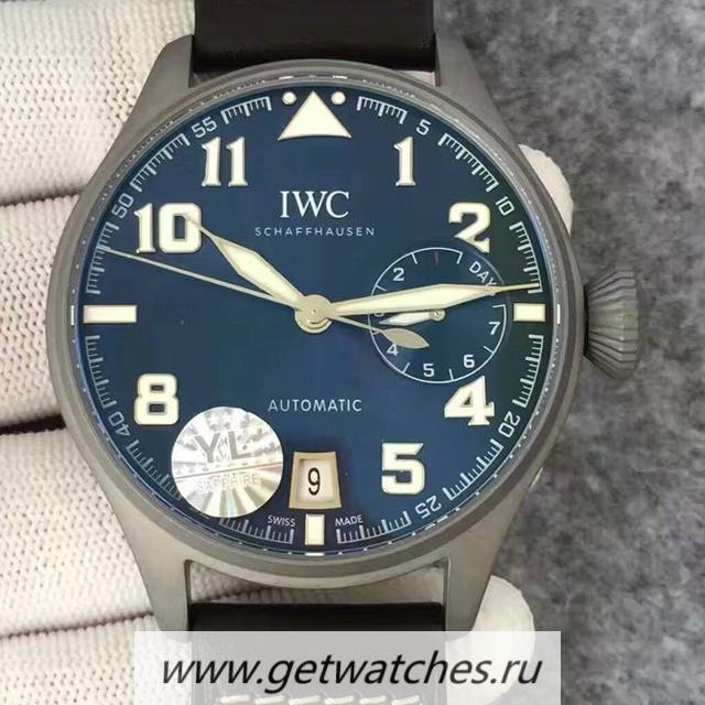 Replica IWC Big Pilot IW5009 YLF SS Blasted Blue Dial SS Blasted Anthracite Dial 51111