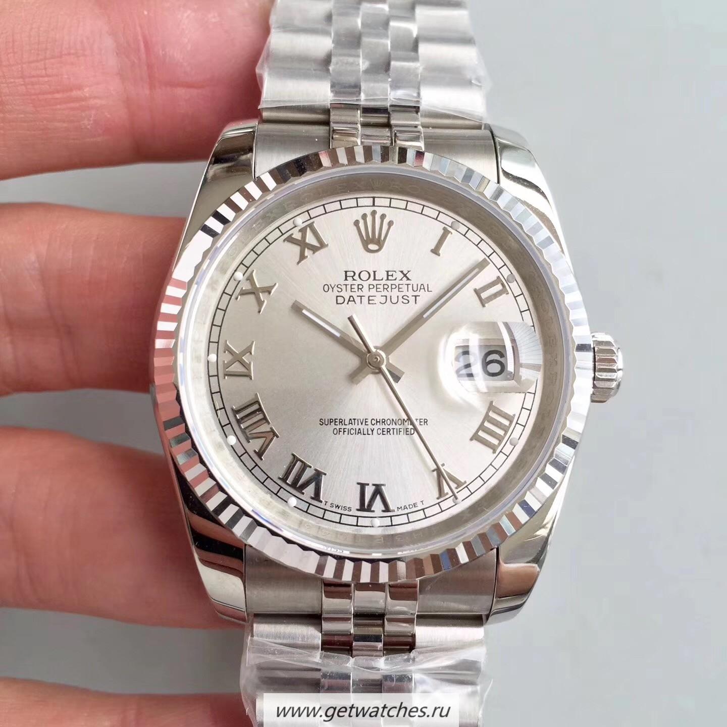 Fake R01ex Datejust 36mm 116234 MITF SS 904L Rhodium Dial 3135
