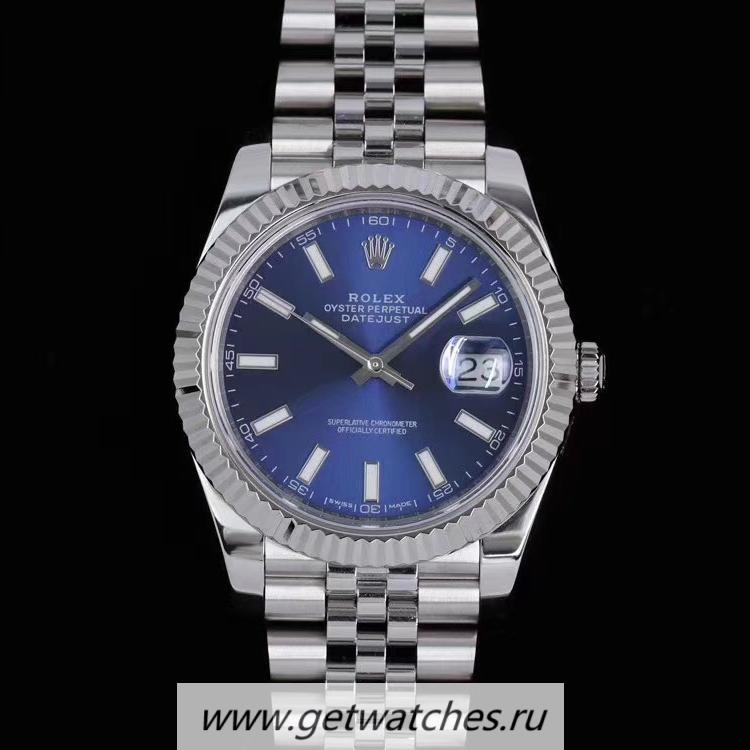 Fake R01ex Datejust 41 126334 Noob Factory SS 904L Blue Dial 3235
