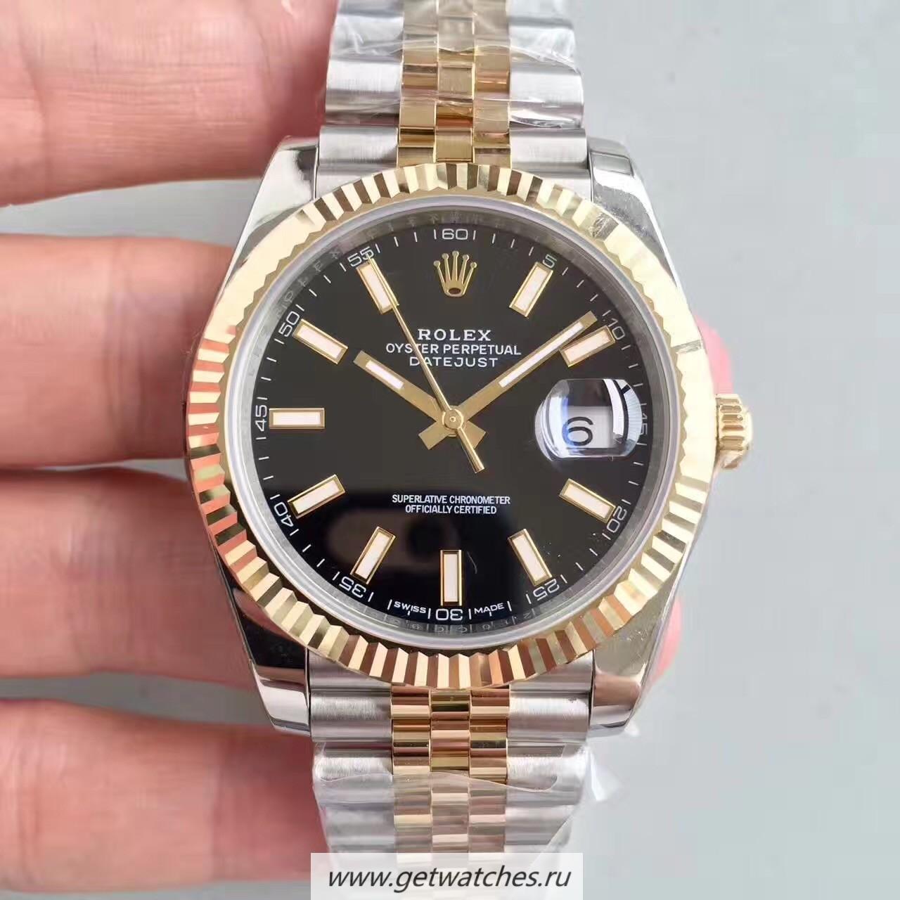 NEW Replica R01ex Datejust II 126333 41mm EWF SS & Yellow Gold Black Dial 3136