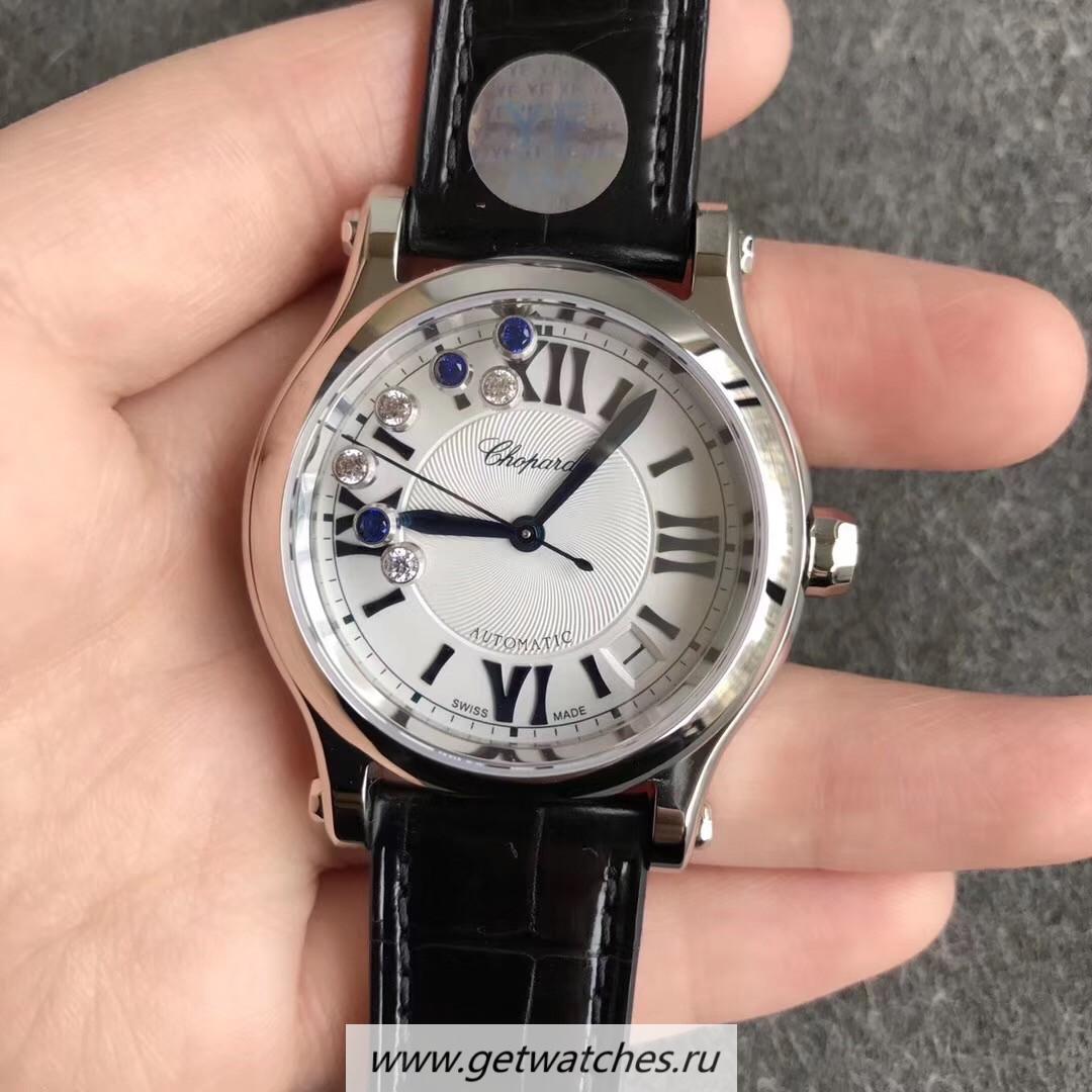 High Quality Chopard Happy Sport 36mm Automatic 278559 YF V2 SS White & D1am0nd Dial 2892