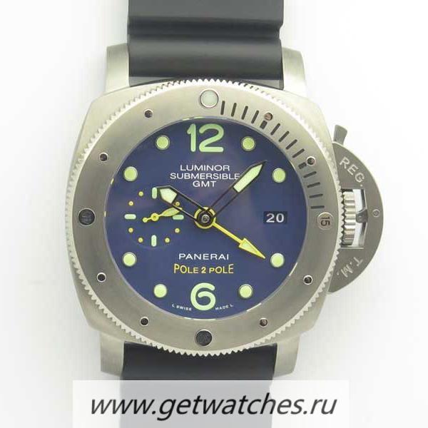 Copy Pa*e*a1 Luminor Submersible GMT Regatta PAM371 ZF Titanium Black Dial P9001
