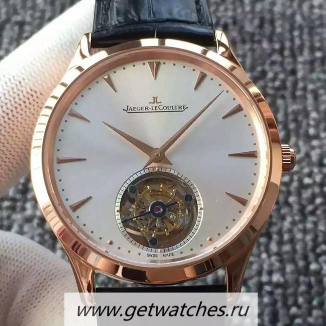 Replica Jaeger-LeCoultre Master Ultra Thin Tourbillon Rose Gold White Dial Tourbillon
