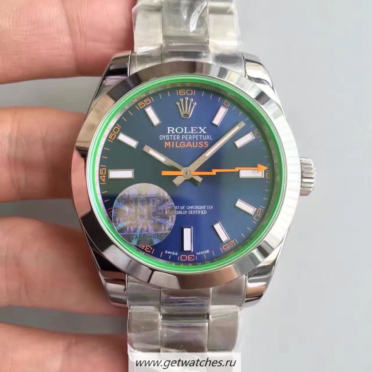 High Quality R01ex Milgauss 116400 GV JF SS Blue Dial 3131