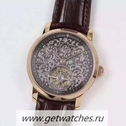 Best Price Vacheron C0nstan1n Patrimony Tourbillon Rose Gold Black Dial Tourbillon