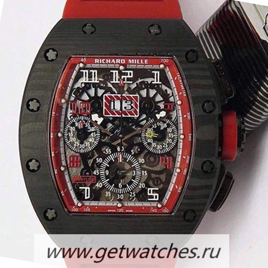 Perfect Replica Richard Mille RM011-FM Felipe Massa Chrono Forged Carbon Red Dial 7750