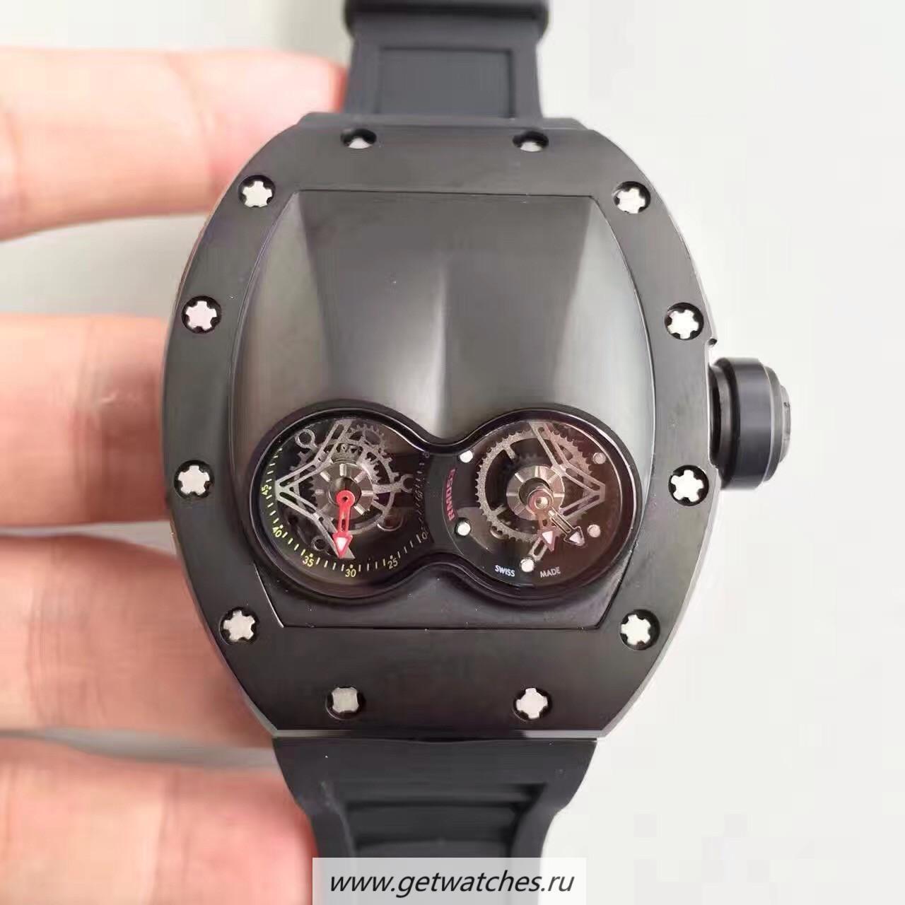 NEW Replica Richard Mille RM053 Pablo MacDonough Tourbillon PVD Black Dial 2824
