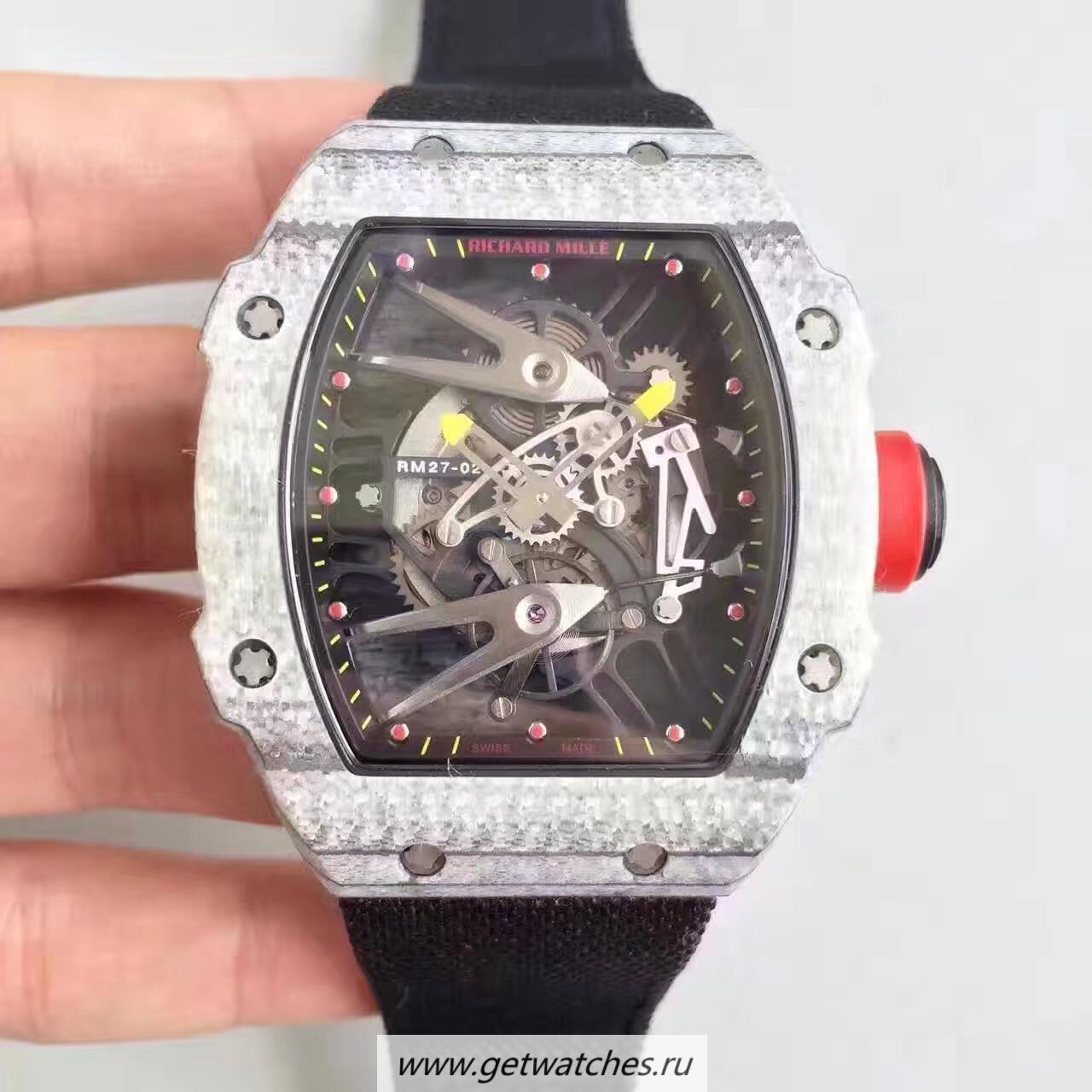 Shop Richard Mille RM27-02 Forged Carbon Black & Skeleton Dial M9015
