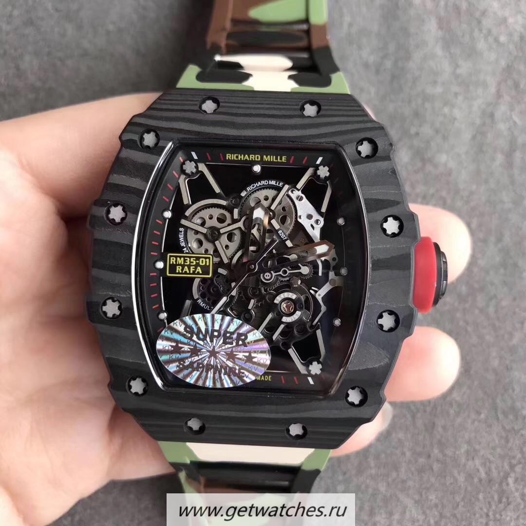 Best Price Richard Mille RM35-02 Rafael Nadal KVF Forged Carbon Skeleton Dial M8215