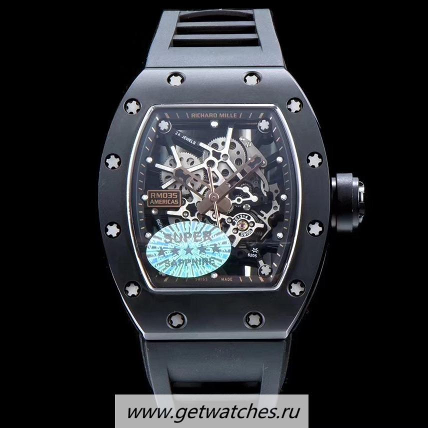 High Quality Richard Mille RM35 Americas KVF V2 Ceramic & Rose Gold Black Dial M8215