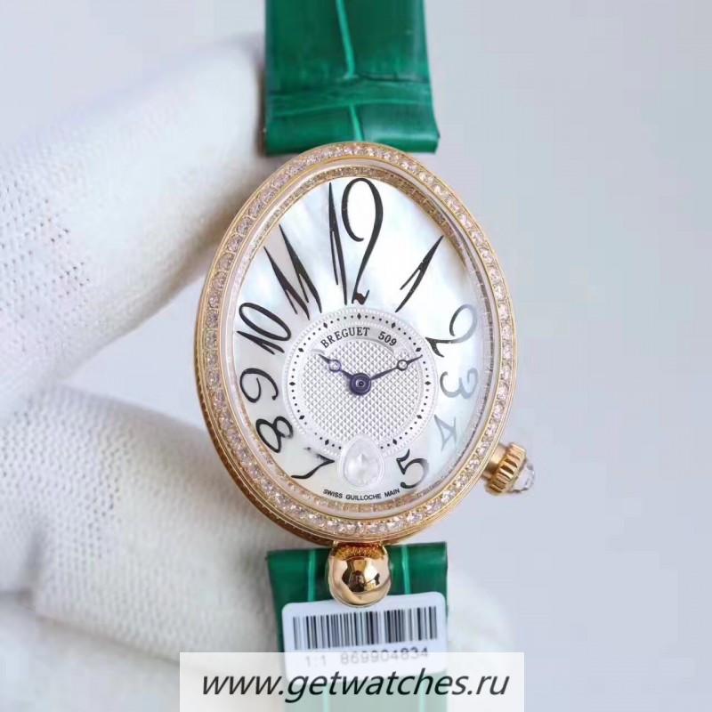 Fake Breguet Reine de Naples 8918BA/58/964/D00D ZF Yellow Gold & D1am0nds Mother Of Pearl Dial Caliber 537/3