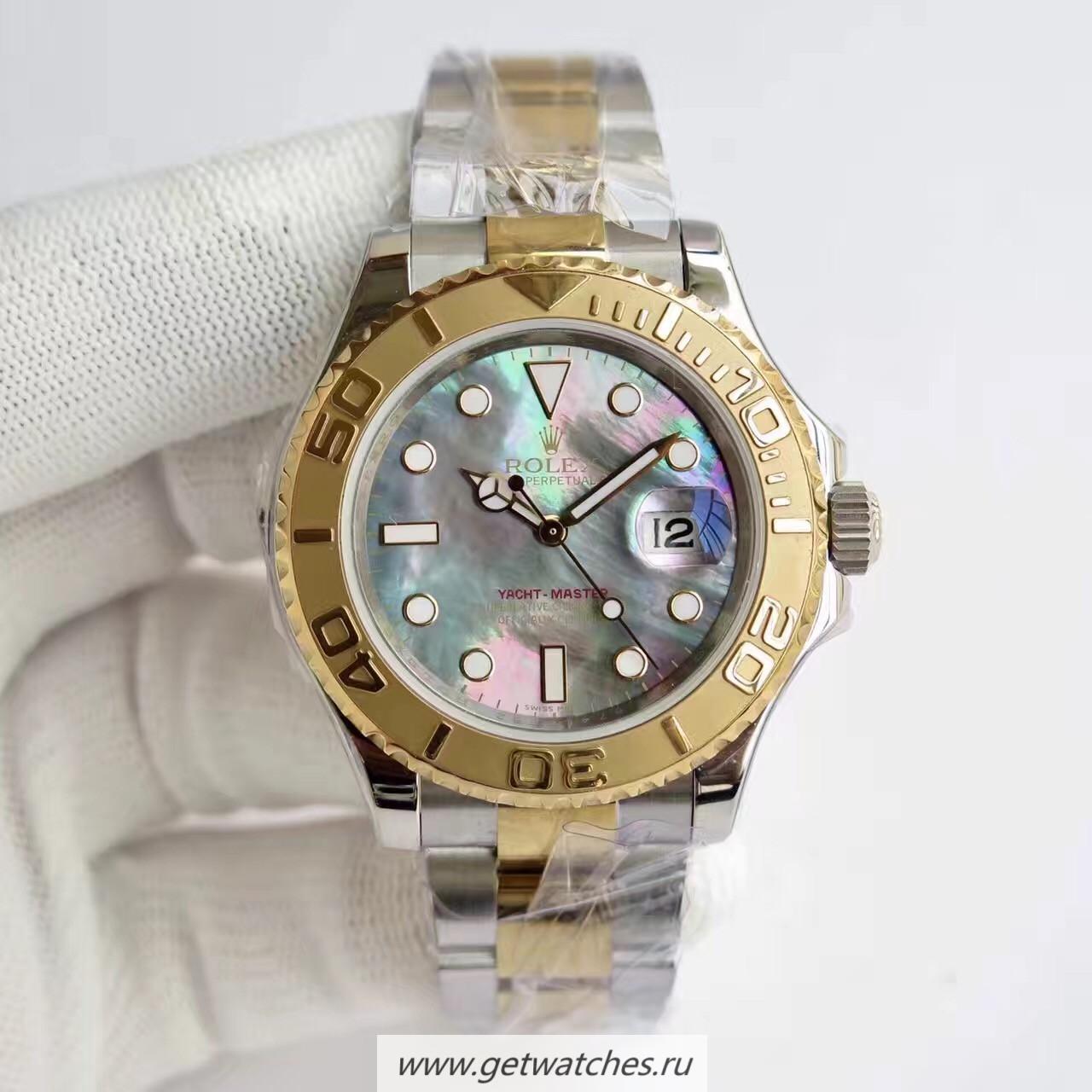 High Quality R01ex Yacht-Master 40 116622 JF SS & Yellow Gold Blue Mother Of Pearl Dial 2836
