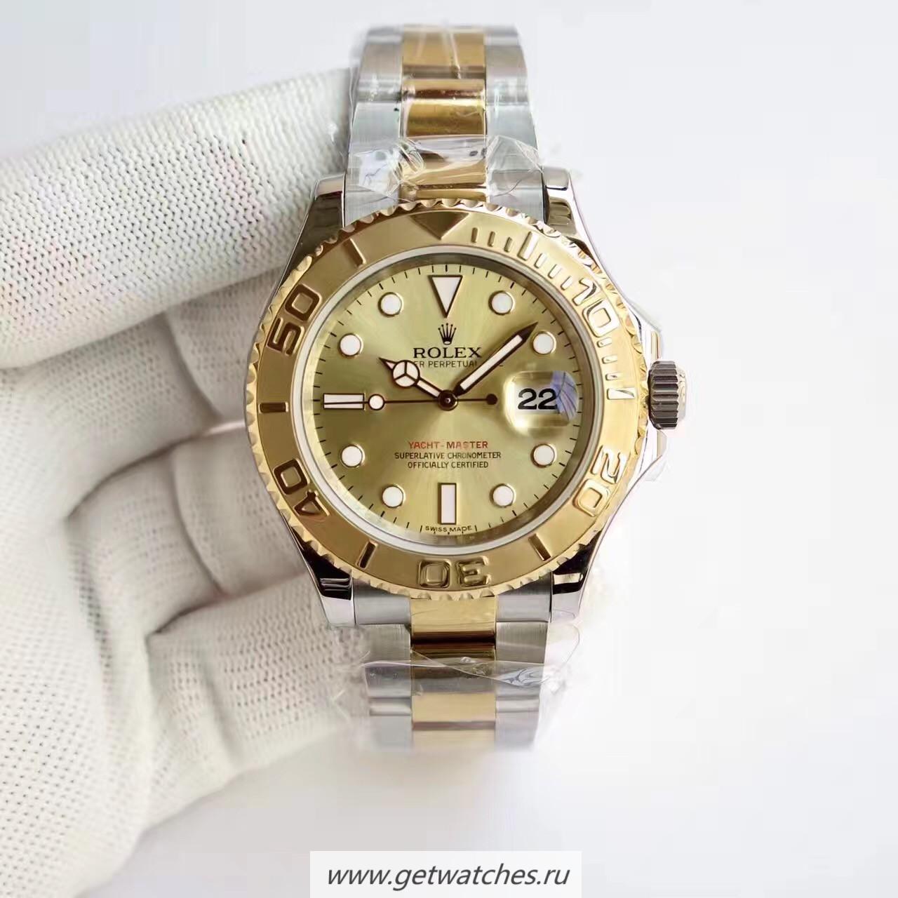 Perfect Replica R01ex Yacht-Master 40 116622 JF SS & Yellow Gold Champagne Dial 3135
