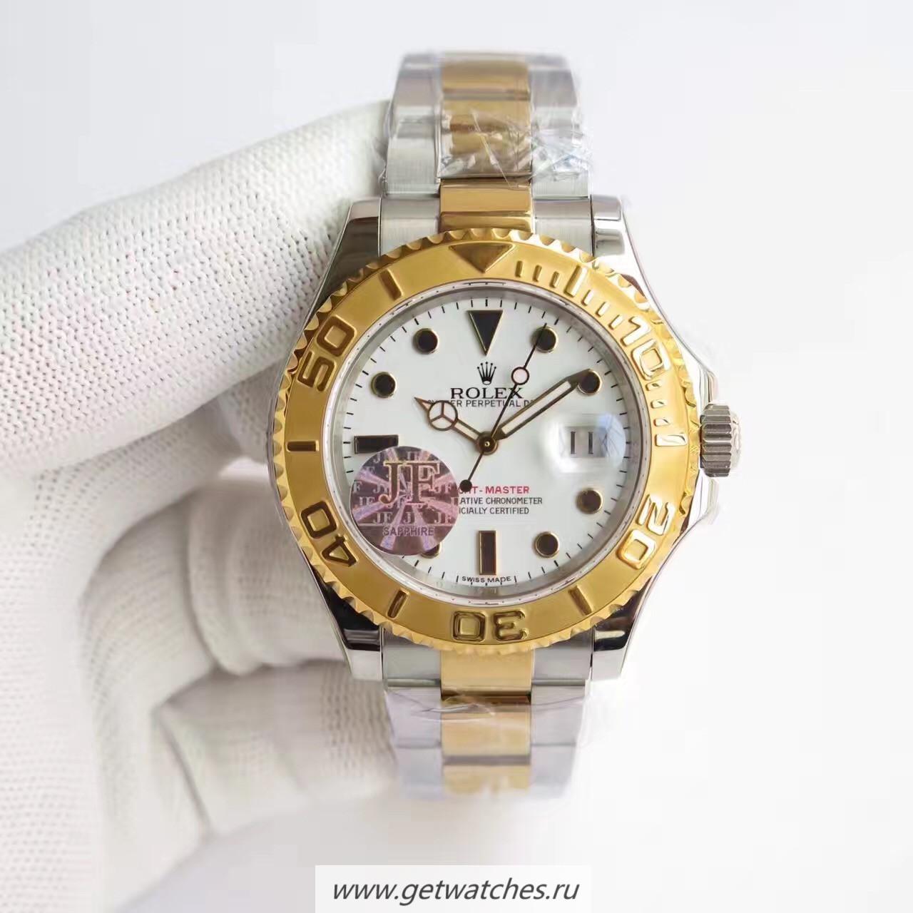 NEW Replica R01ex Yacht-Master 40 116622 JF SS & Yellow Gold White Dial 3135
