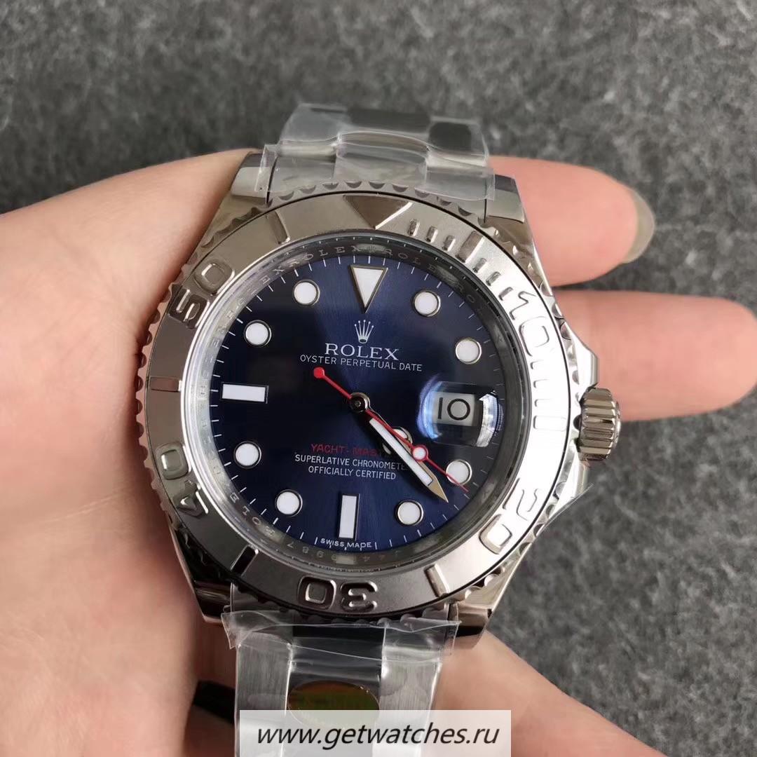 Perfect Replica R01ex Yacht-Master 40 116622 Noob Factory SS 904L Blue Dial 3135